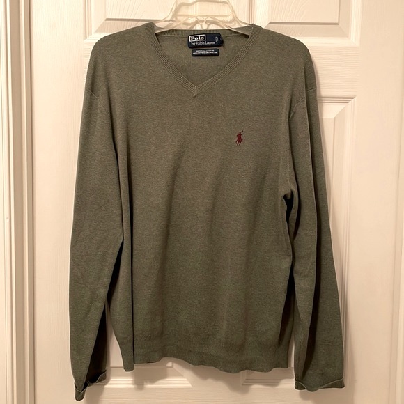 Polo Ralph Lauren Other - Polo by Ralph Lauren mens v-neck sweater 100% Pima Cotton, size large